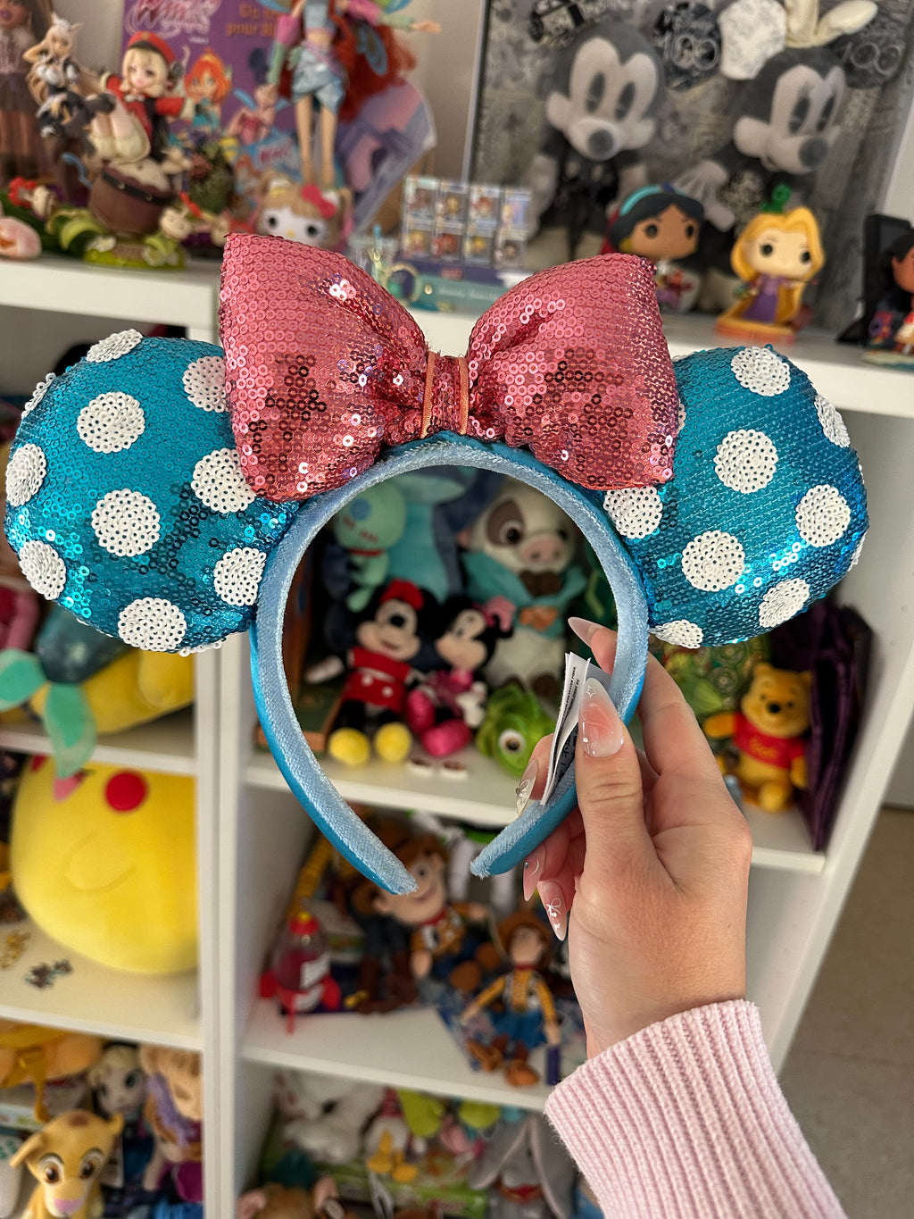 Ears Bleues à pois